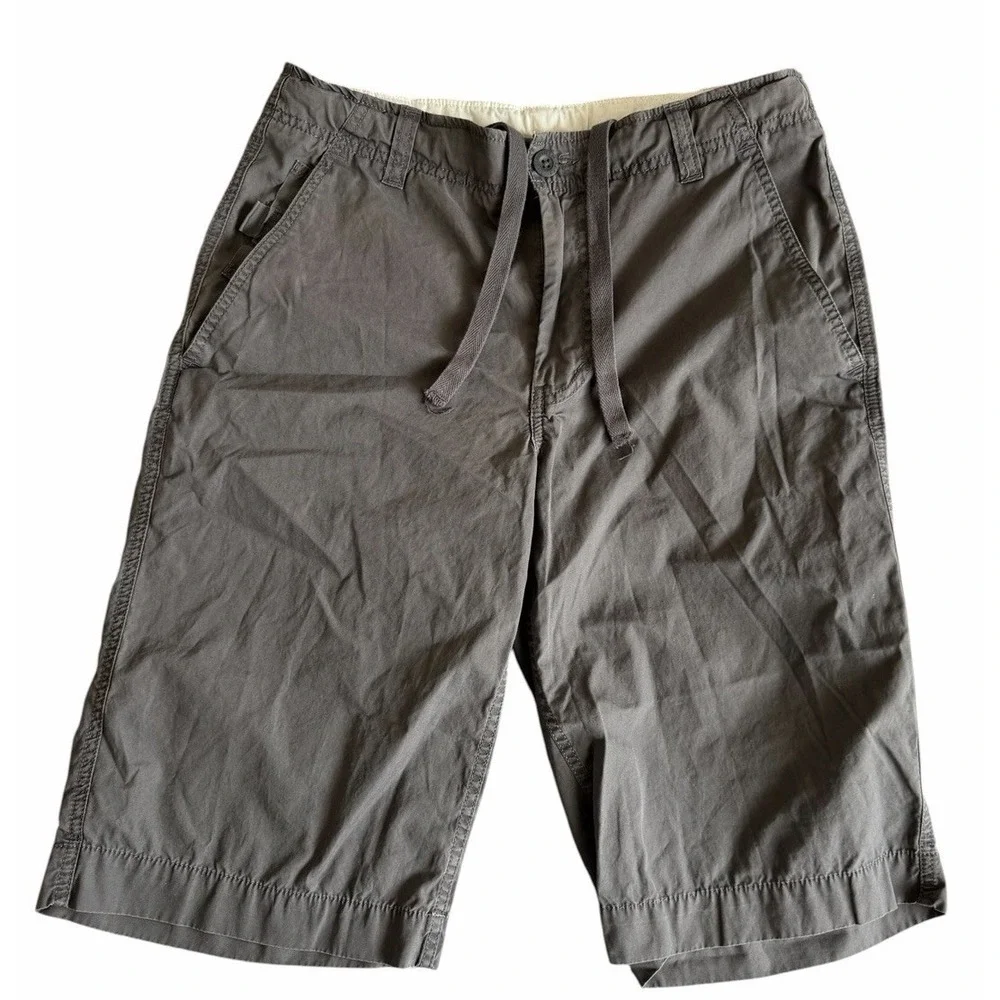 The North Face Mens Small Gray Drawstring Hiking Trail Shorts Outdoor Casual